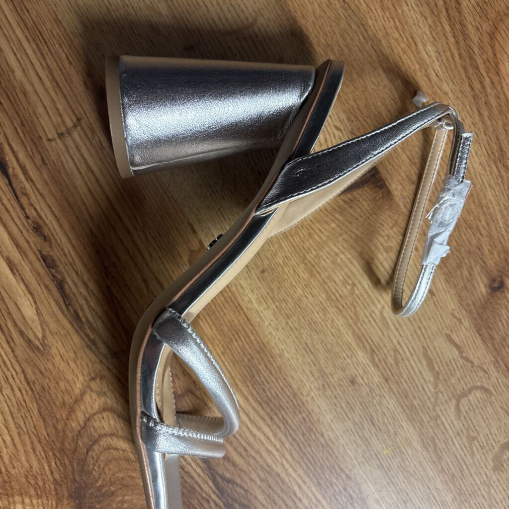 SAM EDELMAM,*NWT SILVER STRAP SANDAL ,SILVER ,9.5