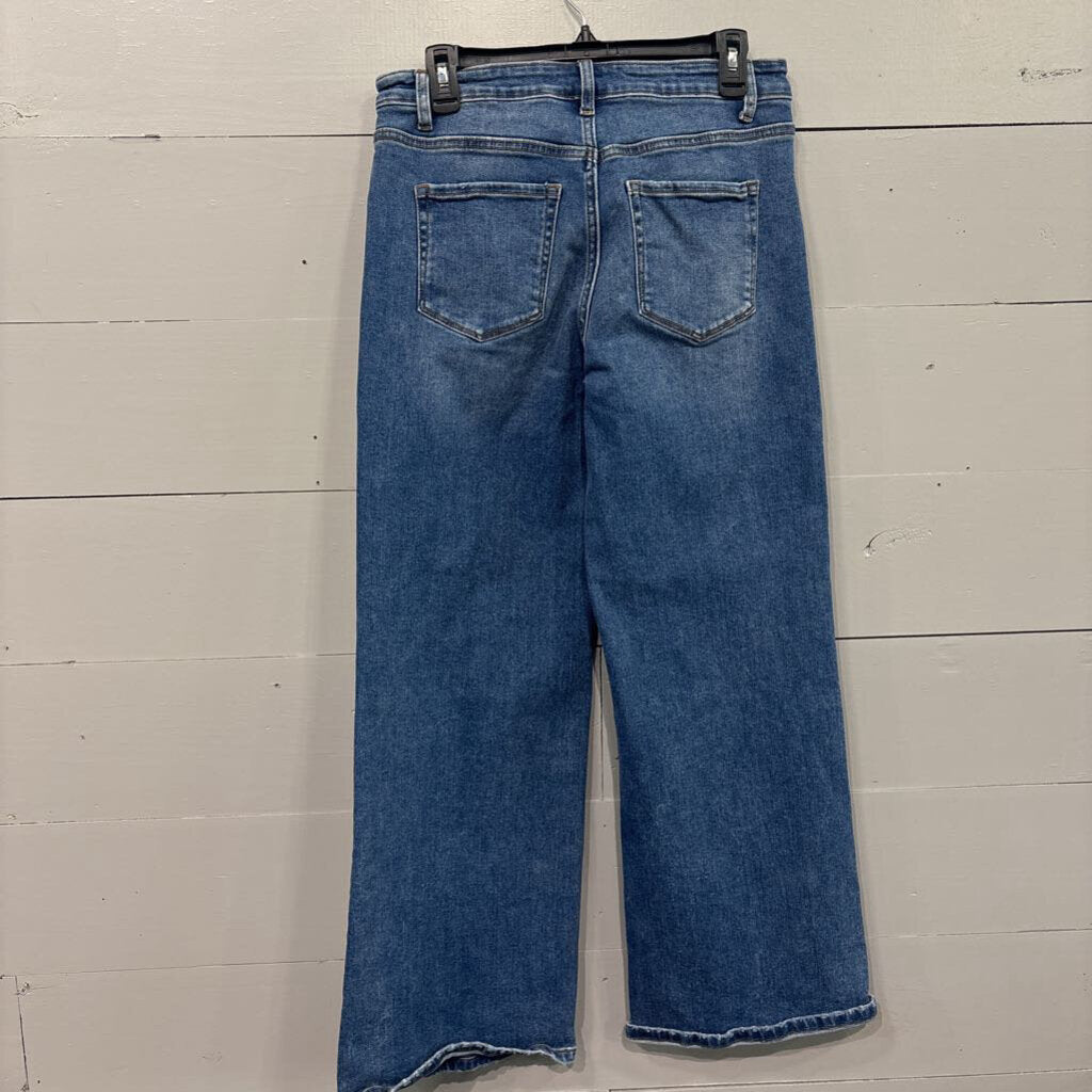 ZENANA,WIDE LEG JEANS PANTS ,DENIM,30
