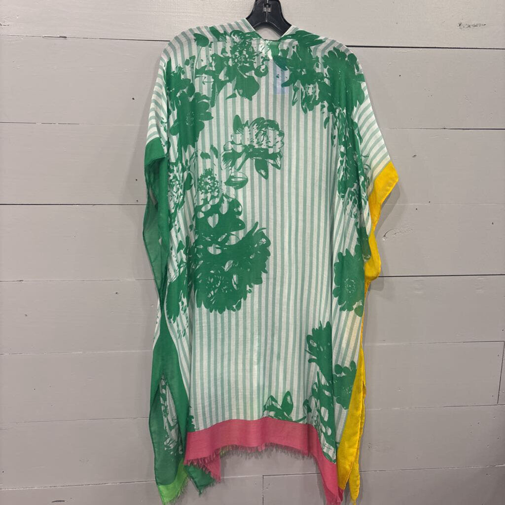 STRIPE KIMONO ,GRN