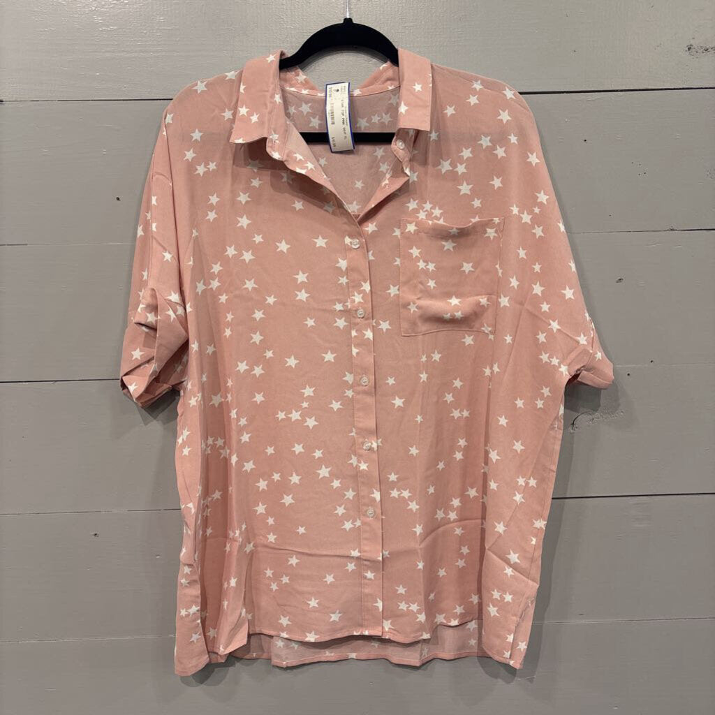 STAR TOP ,PINK WHT,XL