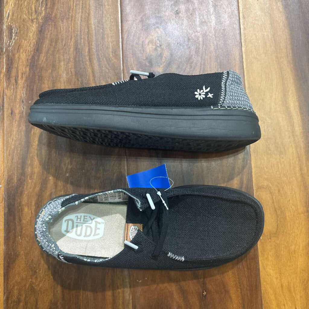 HEY DUDE,HEYDUDE SLIPON ,BLK GRY ,W9