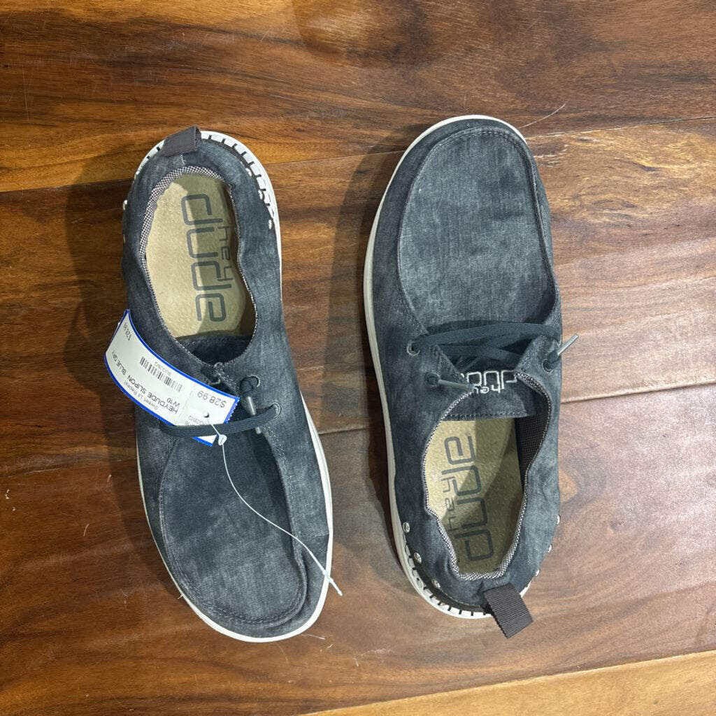 HEY DUDE,HEYDUDE SLIPON ,BLUE GRY ,W10