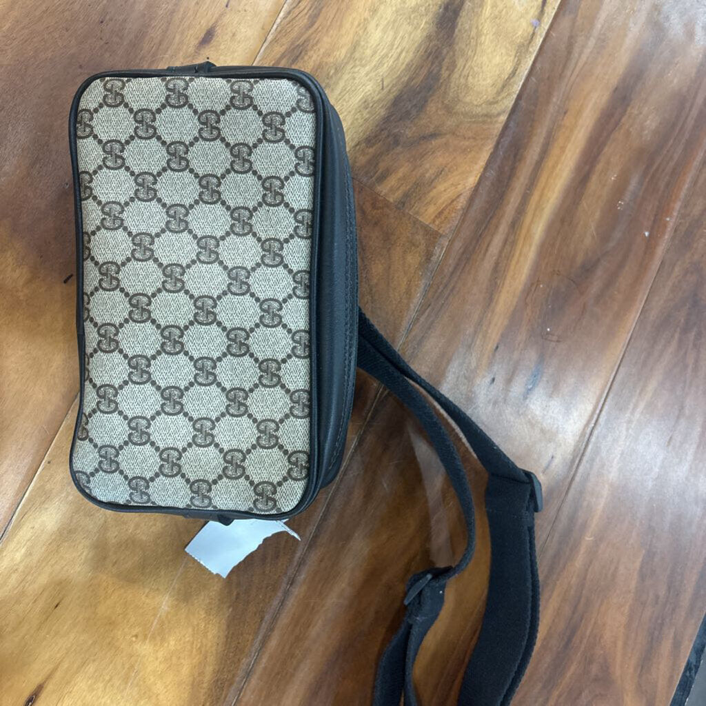 GUCCI,AUTHENTIC UPCYCLED GUCCI BELT BAG ,MONO BLK