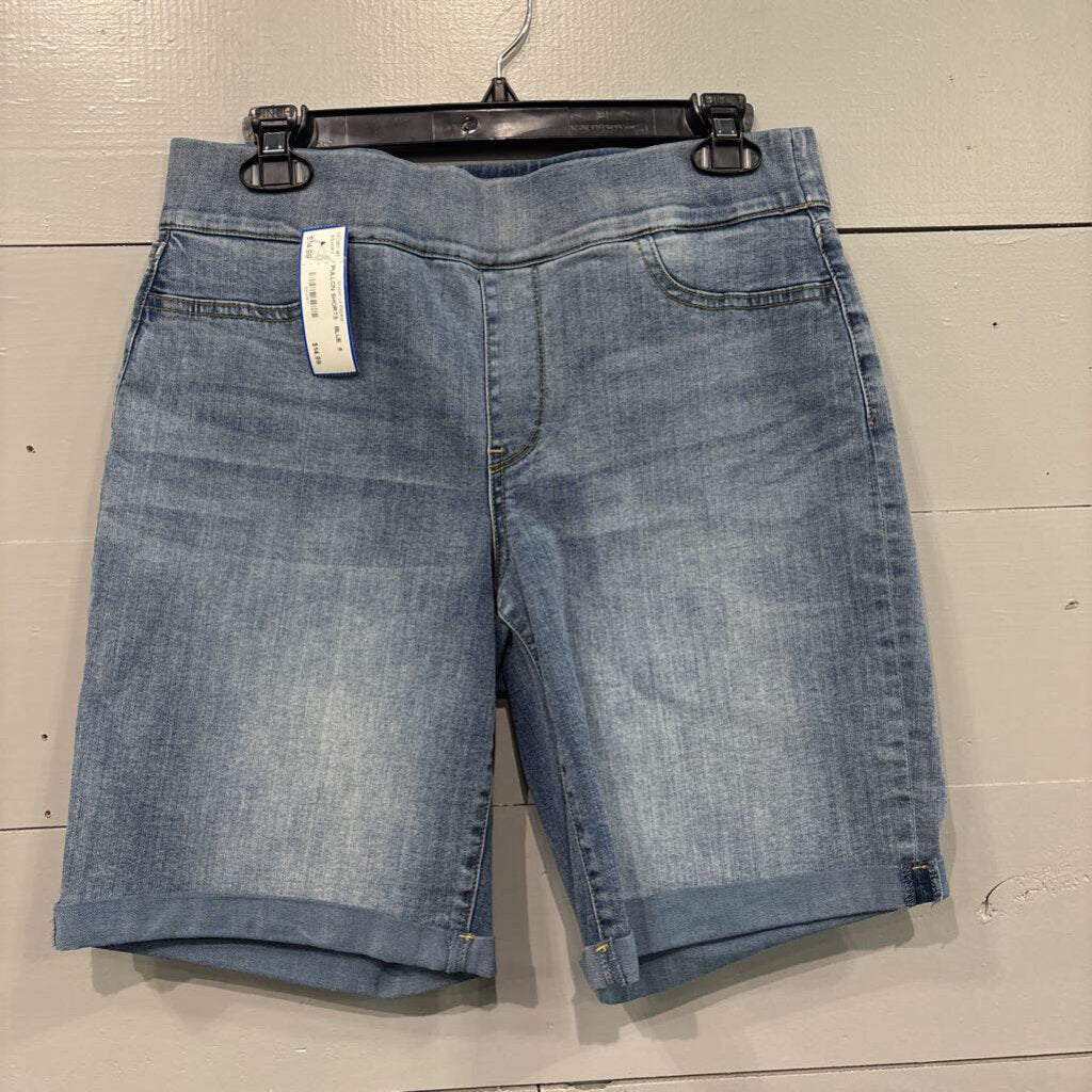 NYDJ,PULLON SHORTS ,BLUE ,8