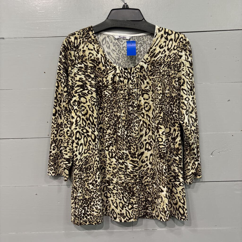 TAN JAY,LEOPARD TOP ,TAN BRN ,XL