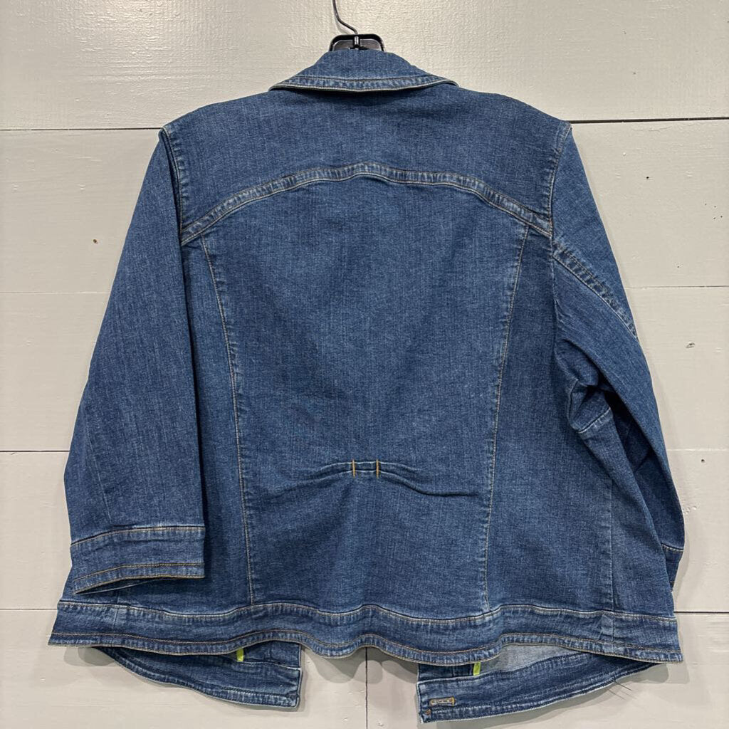 COLDWATER CREEK, DENIM JACKET ,BLUE ,18W