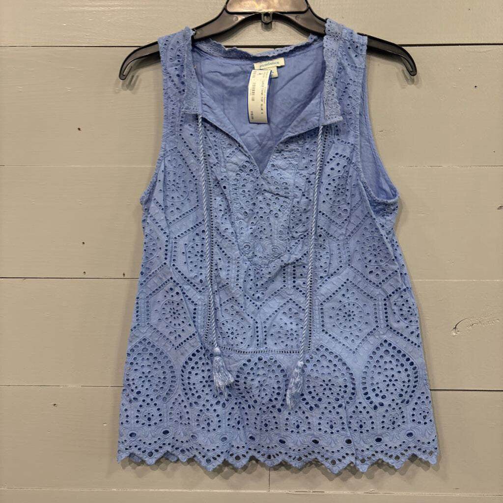 SUNDANCE,LACE TANK TOP ,BLUE ,S