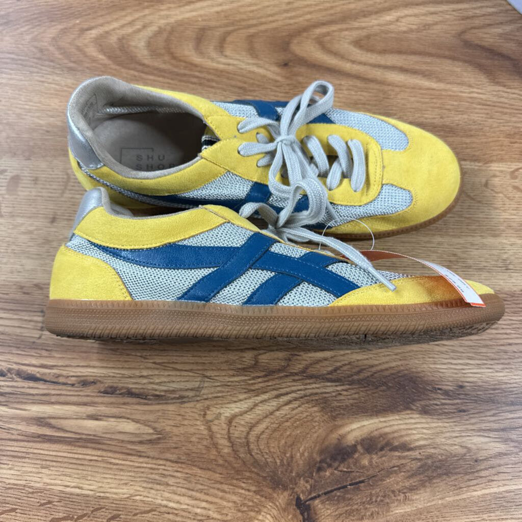 SHU SHOP,TRENDY SNEAKER,YEL GRY BLUE,9