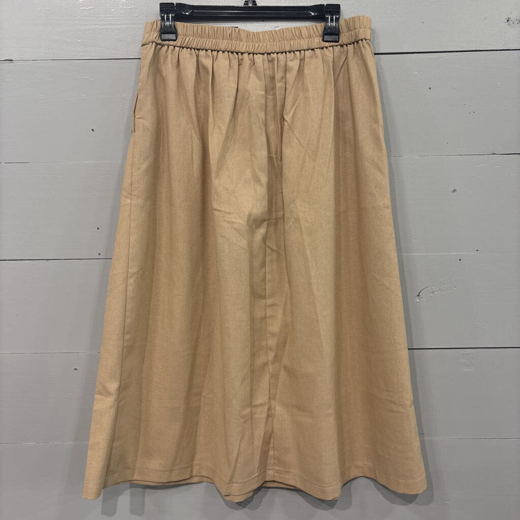 MID LENGTH SKIRT ,TAN ,M