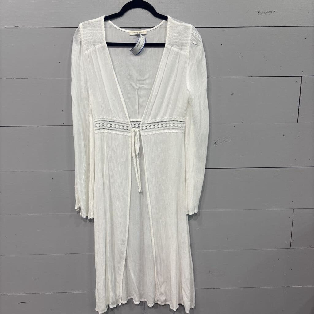 LIVING DOLL,LIGHT KIMONO ,WHT,S