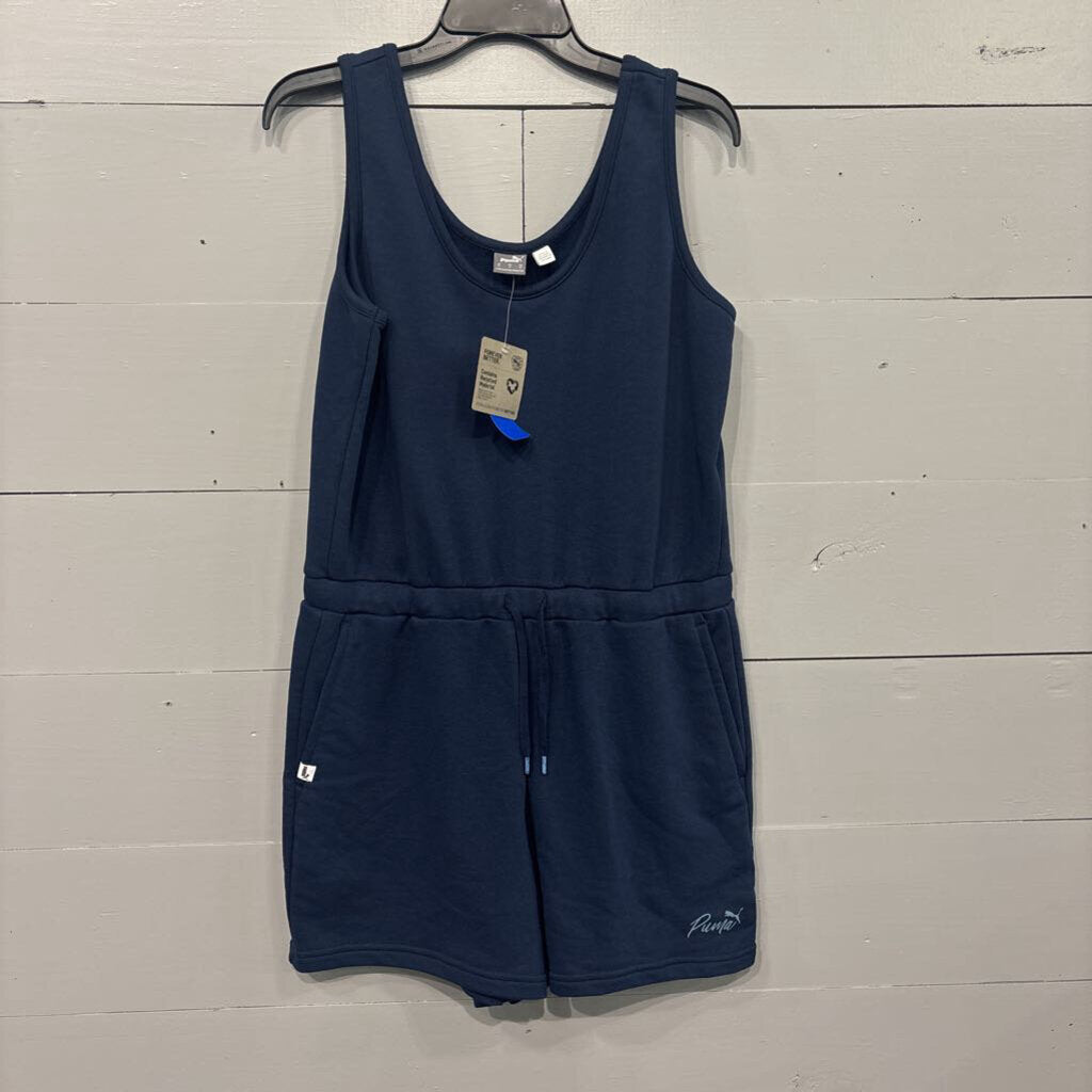 PUMA,NWT SHORT ROMPER,NVY BLUE ,M
