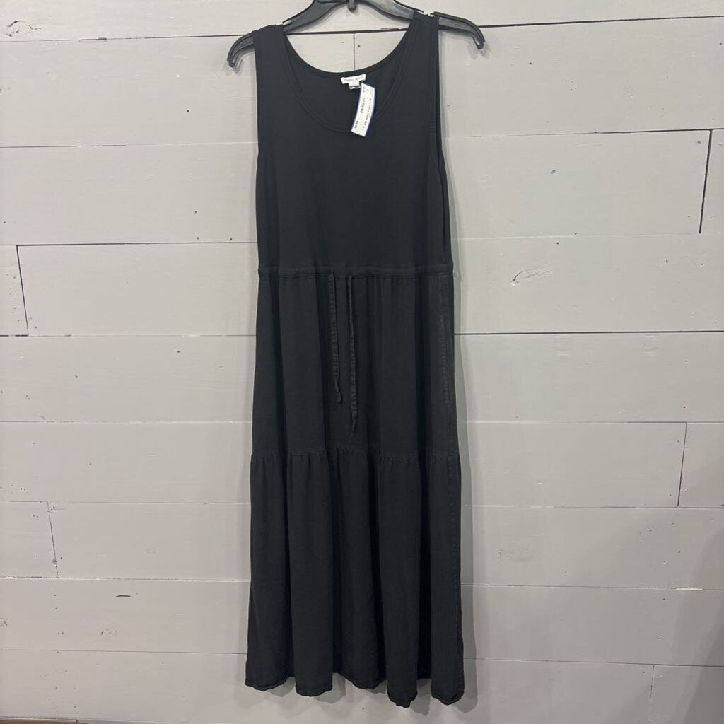 TRIBAL, MAXI RUFFLE DRESS,BLK ,L