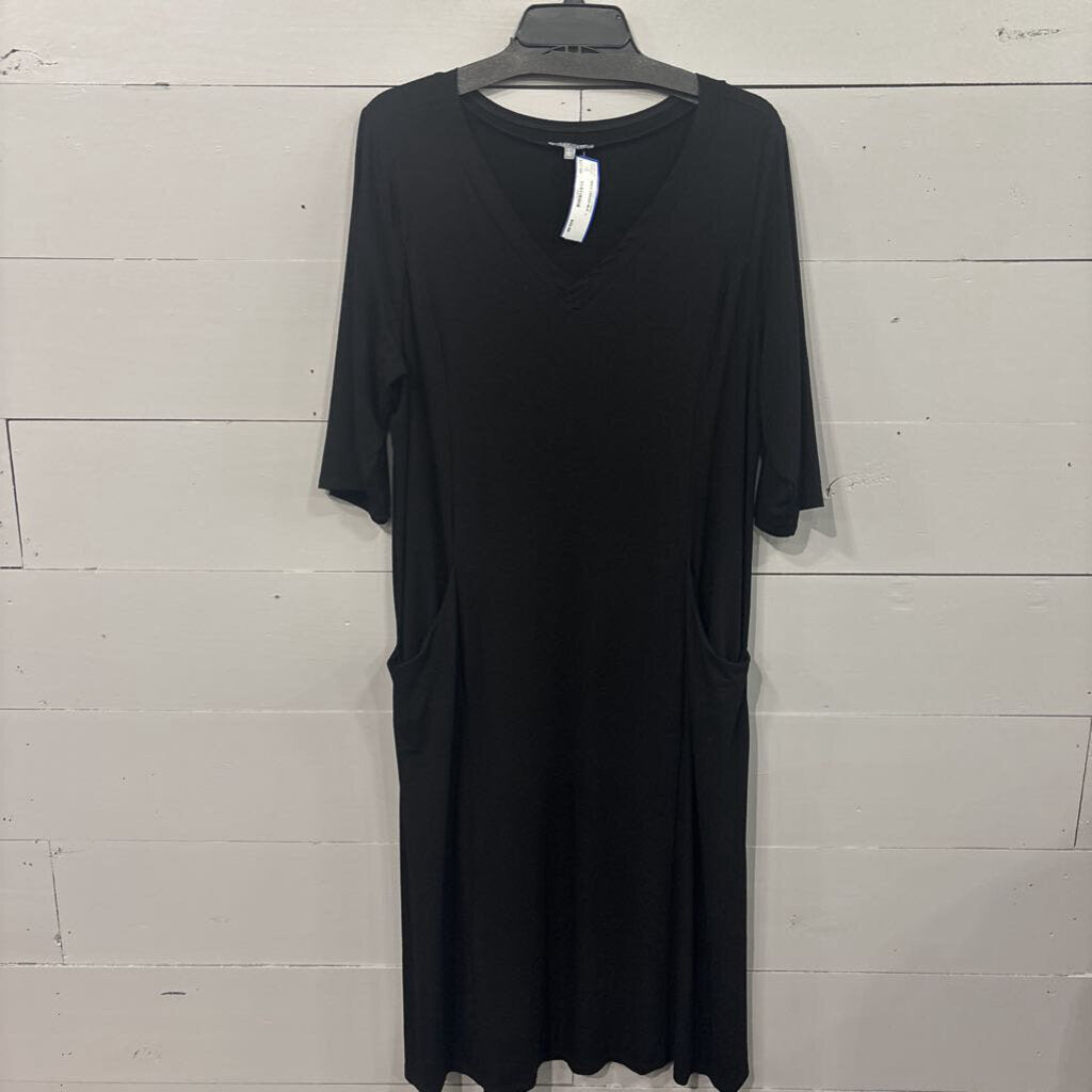 HABITAT, MAXI DRESS,BLK ,L