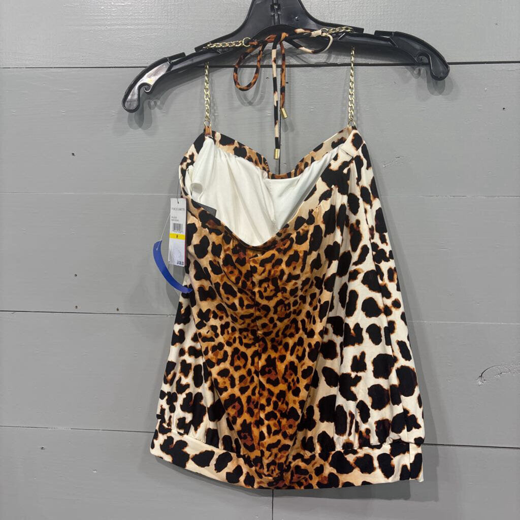 VINCE CAMUTO,NWT SWIM TANKINI,LEOPARD,M