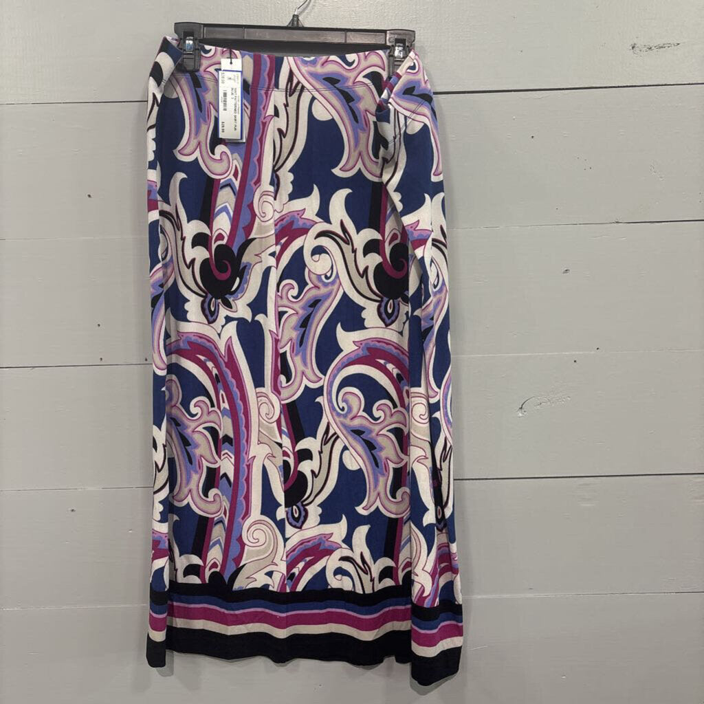 CHICO'S,NWT PATTERNED SKIRT,PUR BLUE ,3