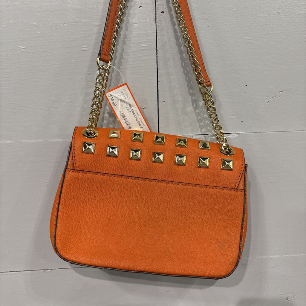 MK MINI CROSSBODY ,ORG GOLD