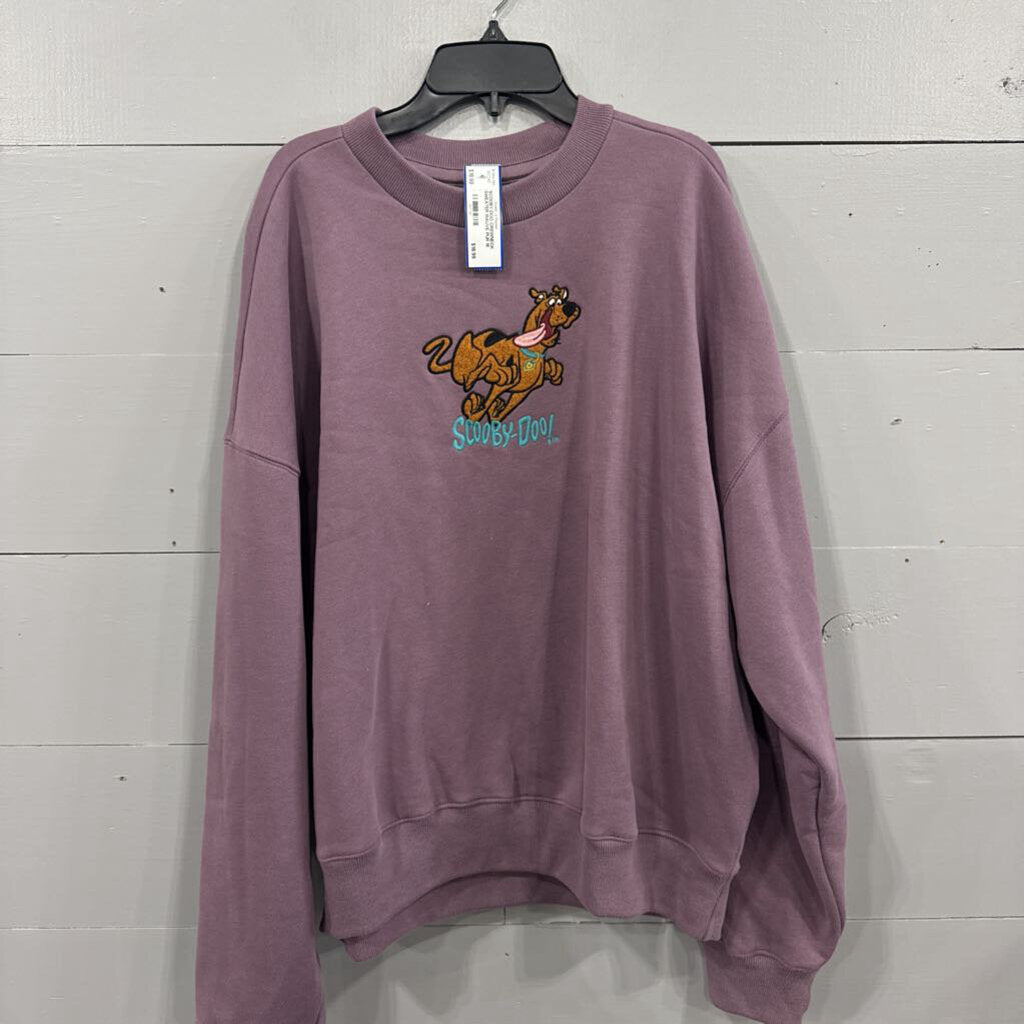 HOLLISTER,SCOOBY-DOO CREWNECK SWEATER,MAUVE PUR,M