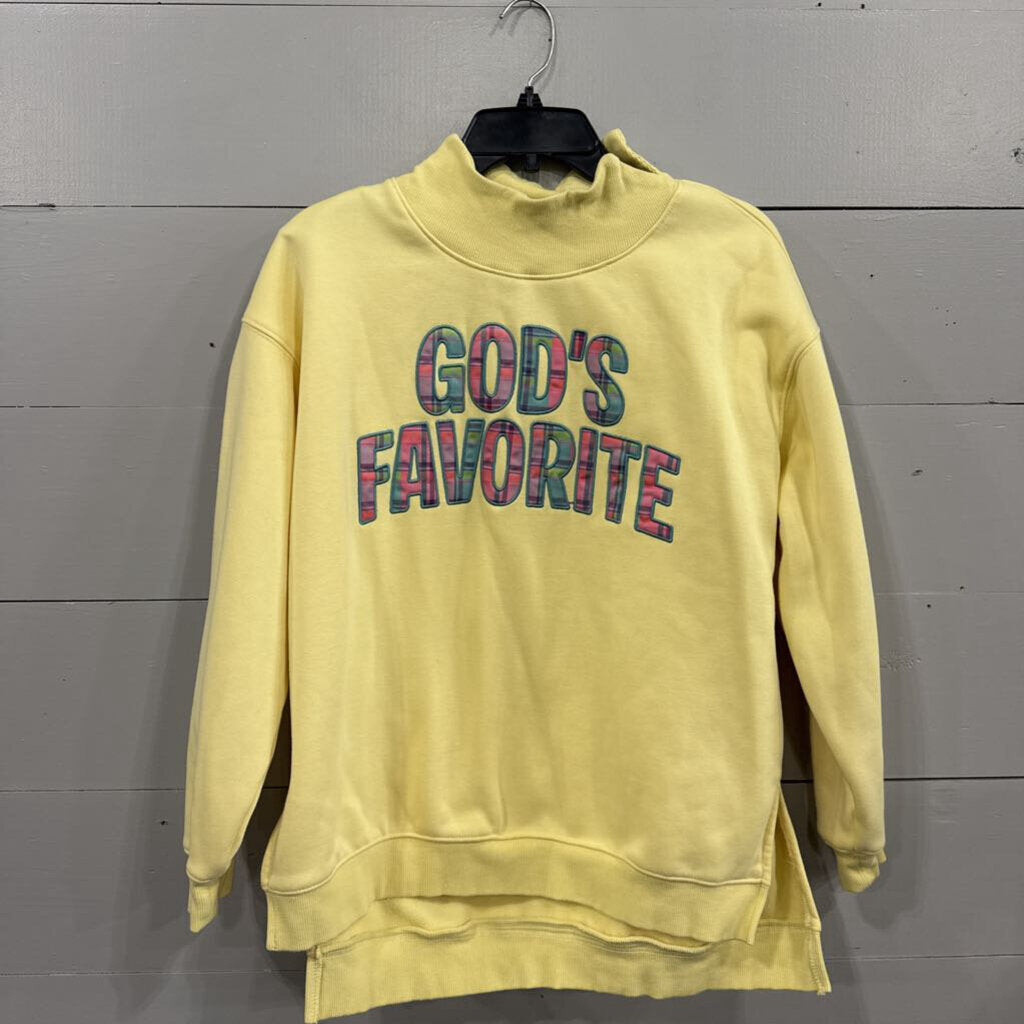 SUMMER TEES,GODS FAV CREWNECK SWEATER,YEL MULTI,S/M