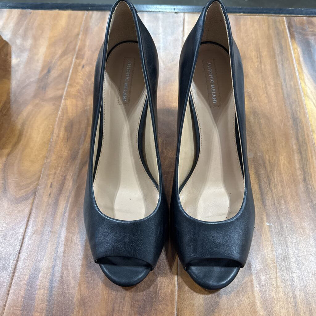 ANTONIO MELANI,*OPEN TOE HIGH HEELS,BLK,10