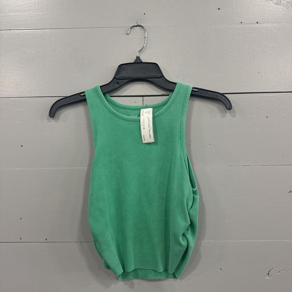 AERIE,*AERIE RIBBED TANK,GREEN,S