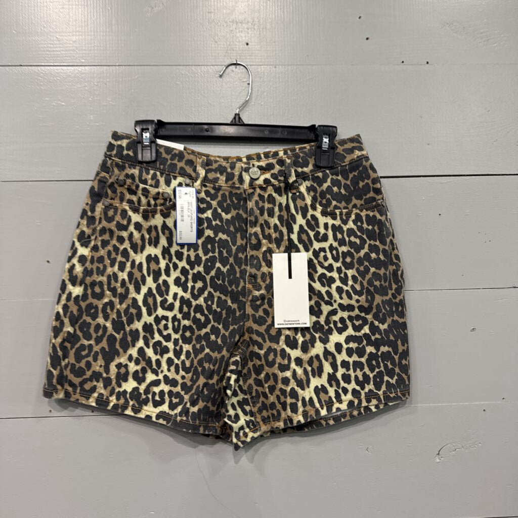 VINEYARD VINES,NWT LEOPARD SHORTS , BRN BLK ,28