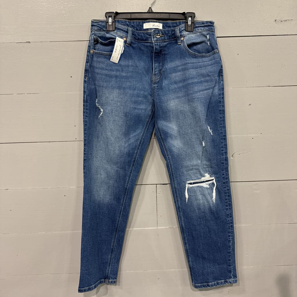 KANCAN,DENIM ANKLE PANT ,BLUE ,29