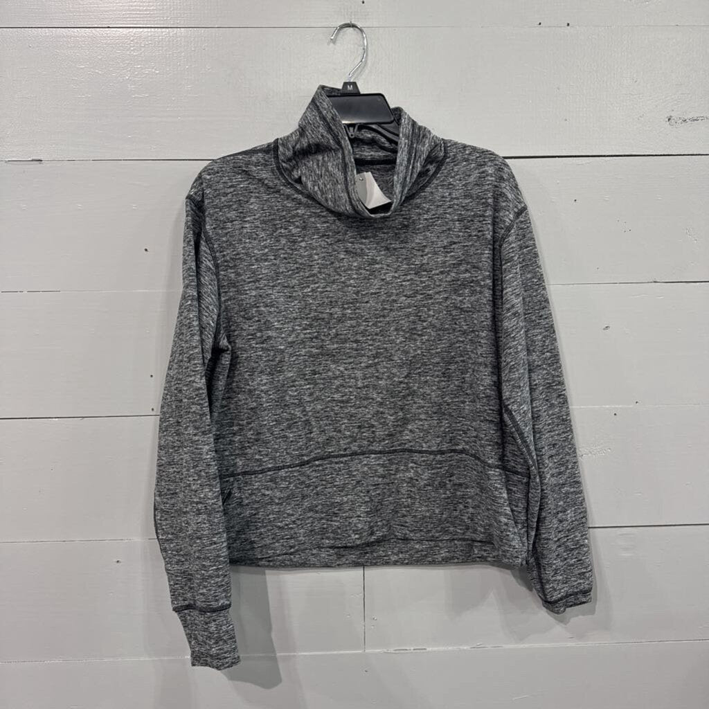 LULUEMON,LULULEMON PULLOVER SWEATER,GRY BLK ,8