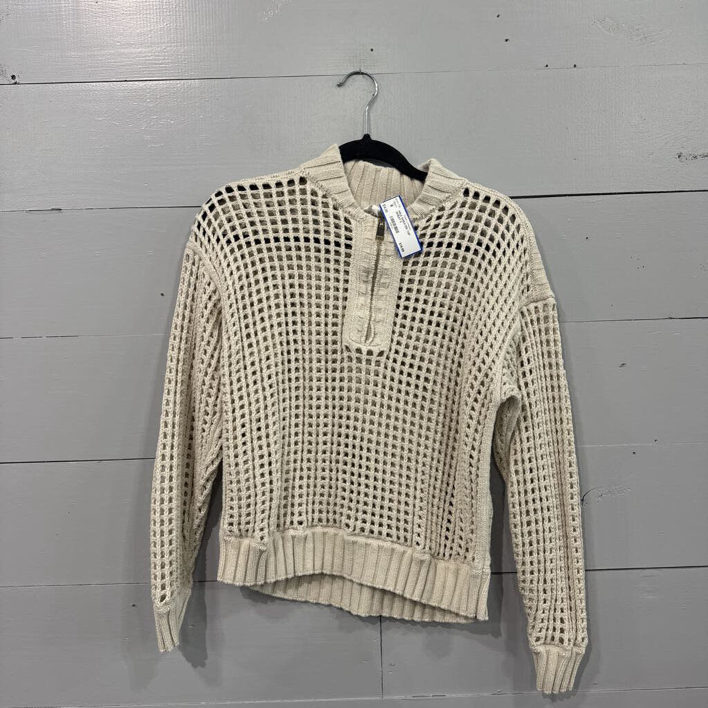 SPLENDID,HOLE SWEATER TOP ,WHEAT,S