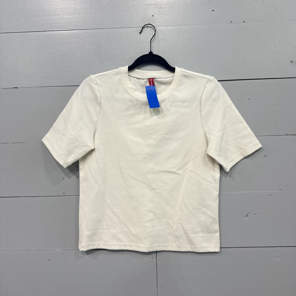 SPANX,RIBBED BASIC TOP,IVORY