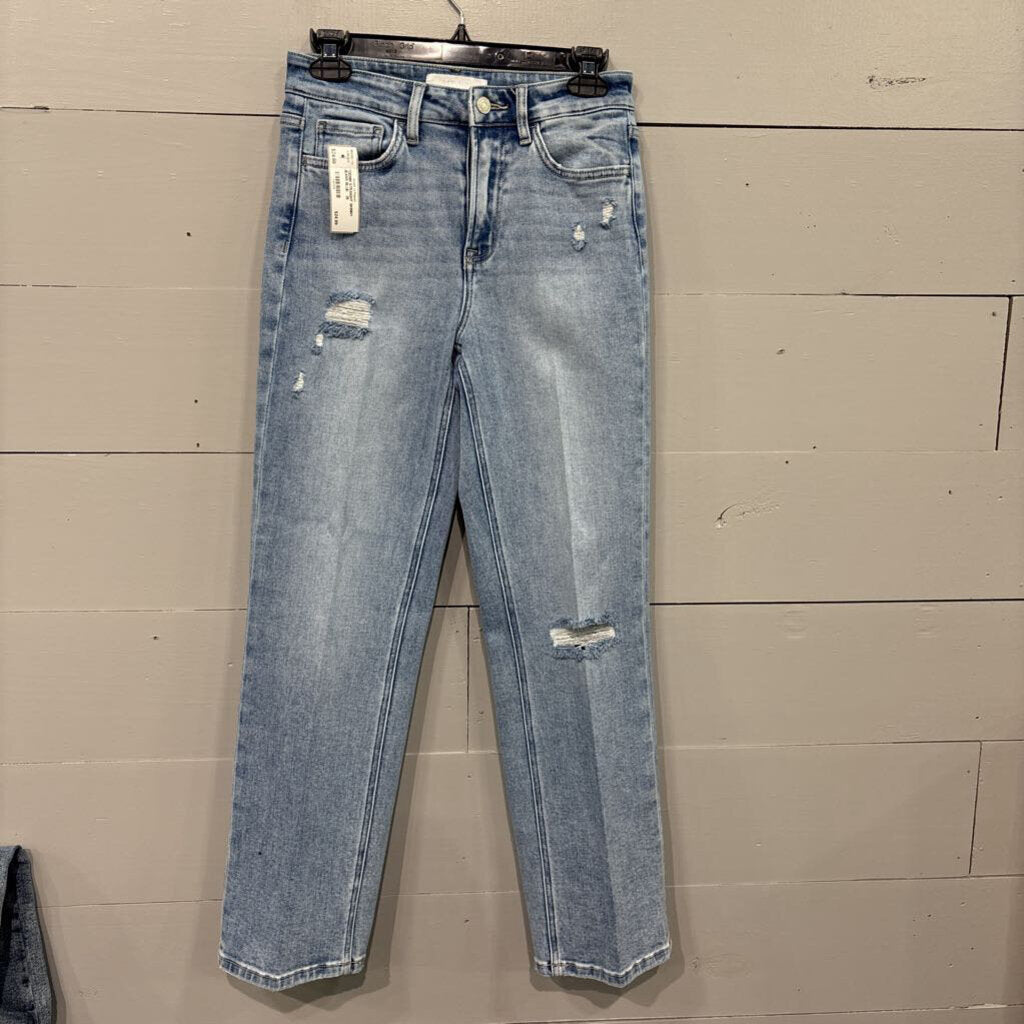 VERVET,*DENIM STRAIGHT SKINNY JEANS,BLUE ,26