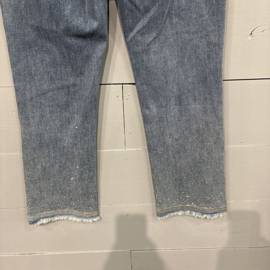 JOSEPH RIBKOFF,*DENIM GEM STRAIGHT JEANS,BLUE ,4