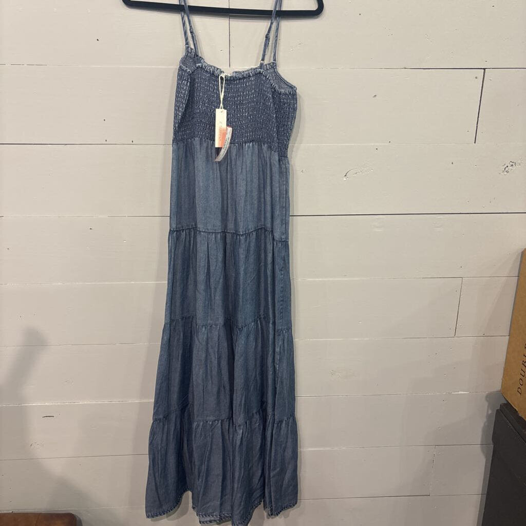ZSUPPLY, NWT SOFT DENIM DRESS RETAIL $112,BLUE,M