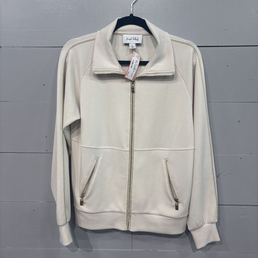 NEW JR LOUNGE ZIP JACKET ,IVORY GOLD,S/P