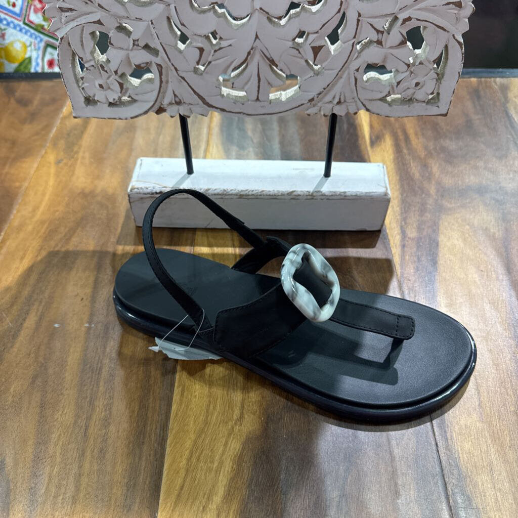 OLUKAI,LEATHER SANDAL,BLK,8