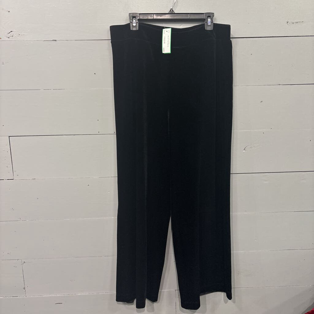 SLIM STATION,*VELVET PANT,BLK,XL