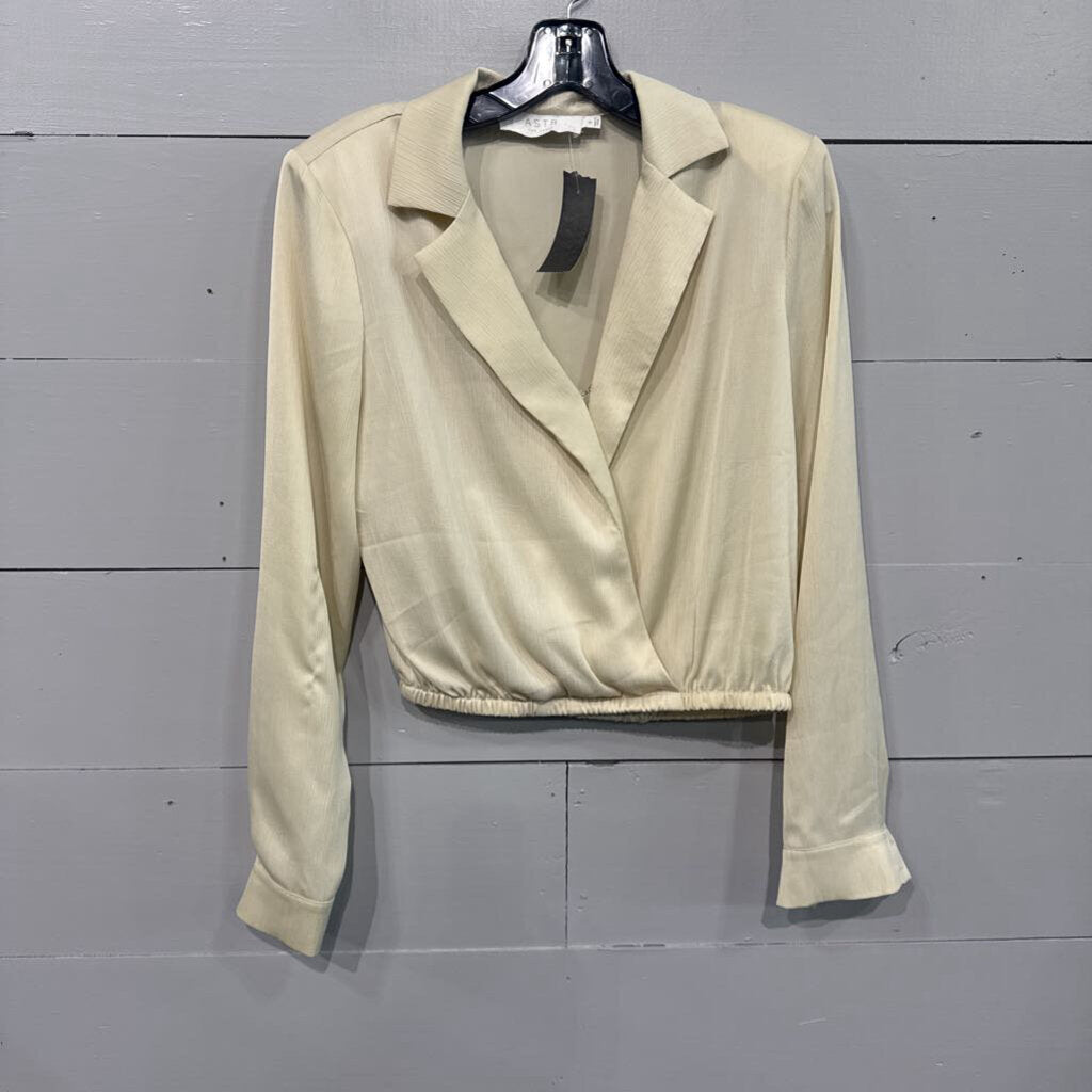 ASTR,VNECK BLOUSE TOP ,IVORY ,S