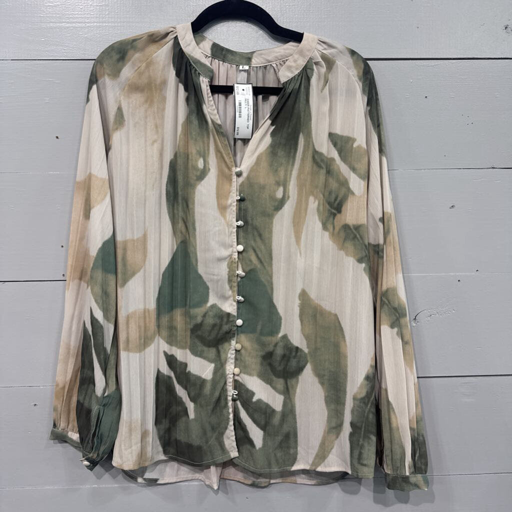 SHEER PATTERNED TOP ,MULTI ,L