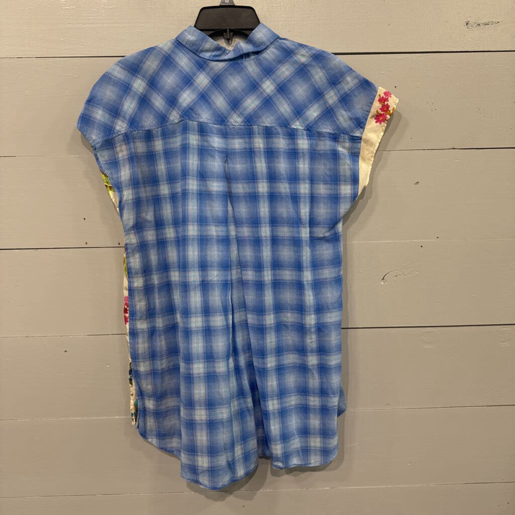 JOHNNY WAS,JW PLAID FLORAL TOP , MULTI,M