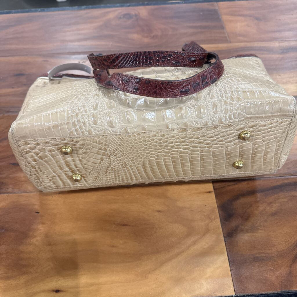 BRAHMIN,GATER TOTE HANDBAG,CR/RD