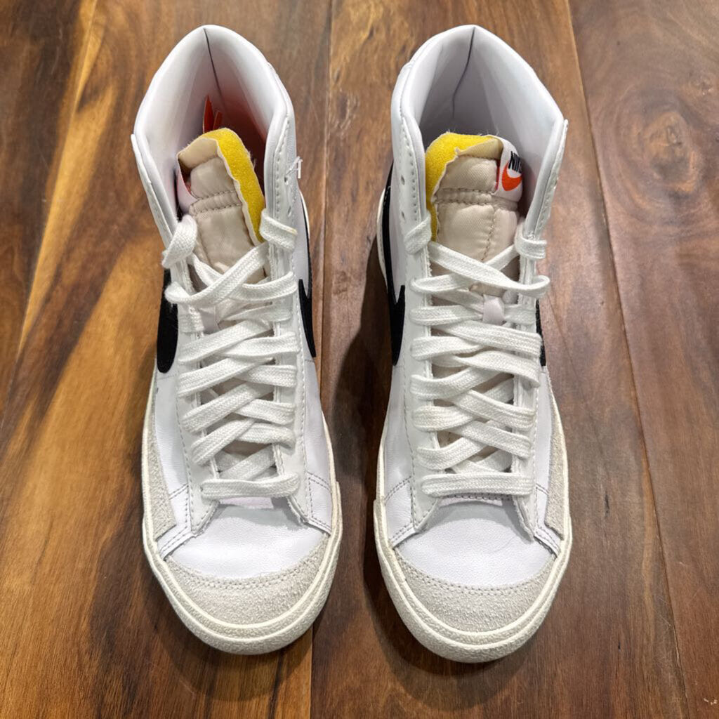 NIKE,NIKE HIGHTOP SNEAKER,BLK WHT ,7