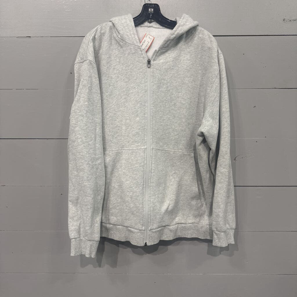 ZIP HOODIE SWEATER ,GRY,XL