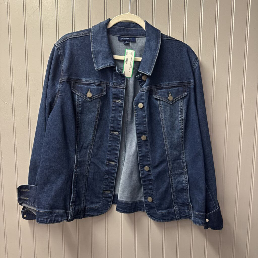 CHARTER CLUB,DENIM JACKET ,BLUE,XL