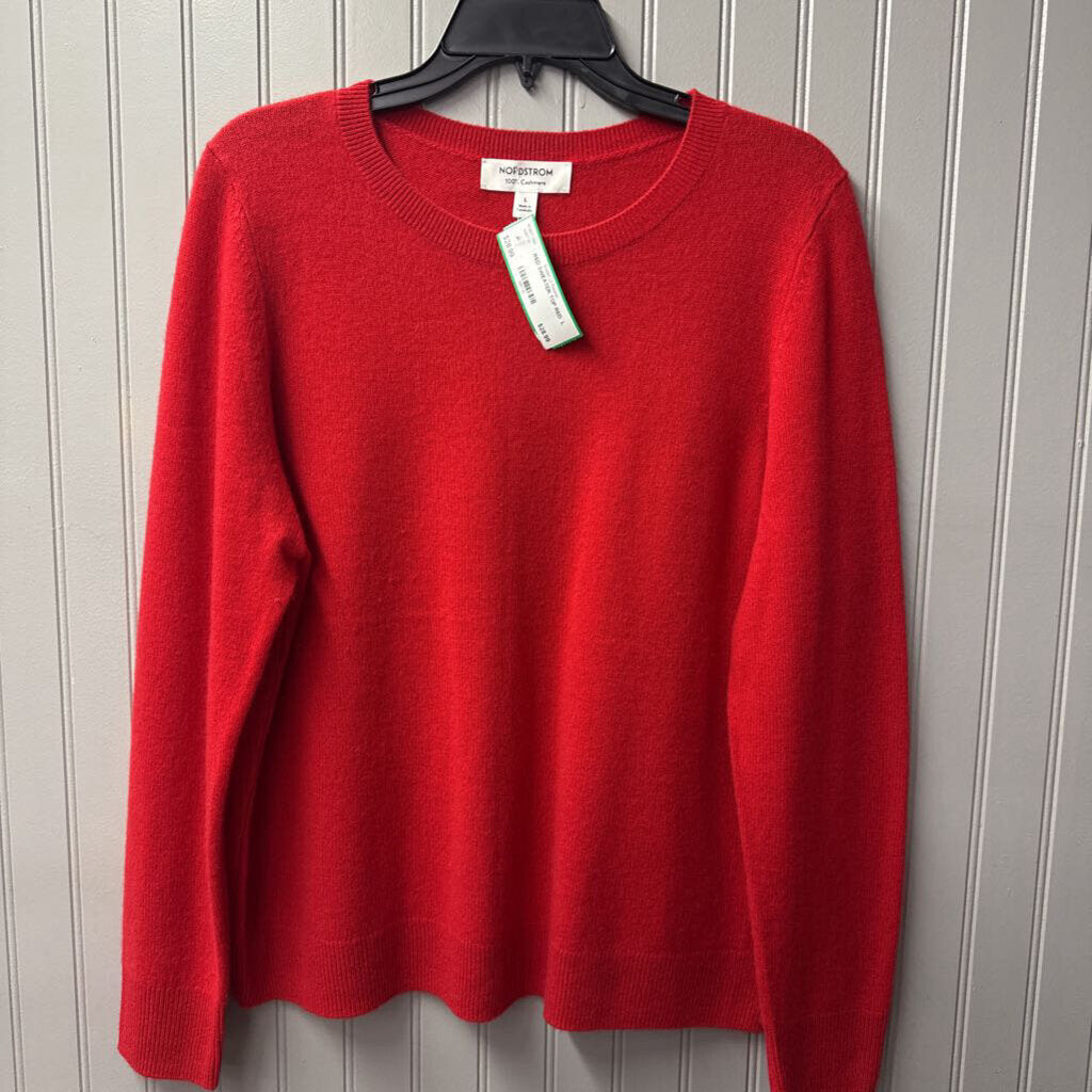 NORDSTROM,RED SWEATER TOP,RED ,L