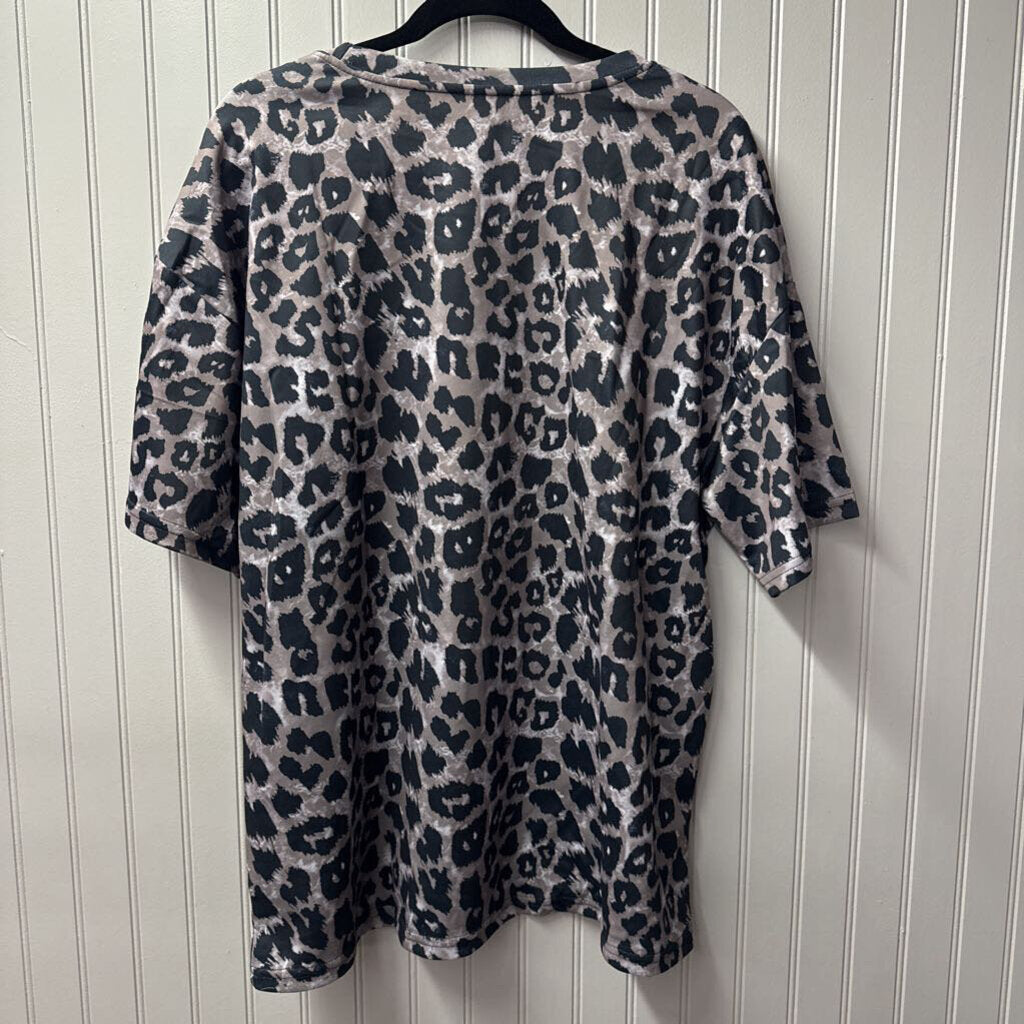 ANEWSTA,LEOPARD GLASSES TOP,LEOPARD,L