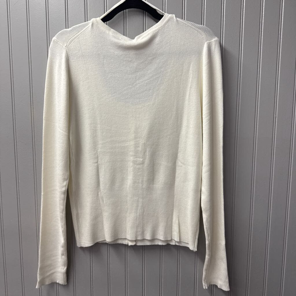 WISHLIST,NWT RIBBED BUTTON TOP,CREAM
