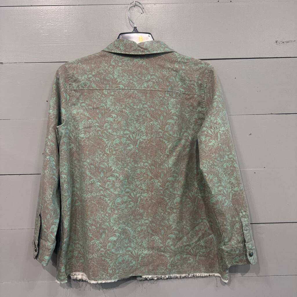 LB,WESTERN TOP ,TEAL TAN,M