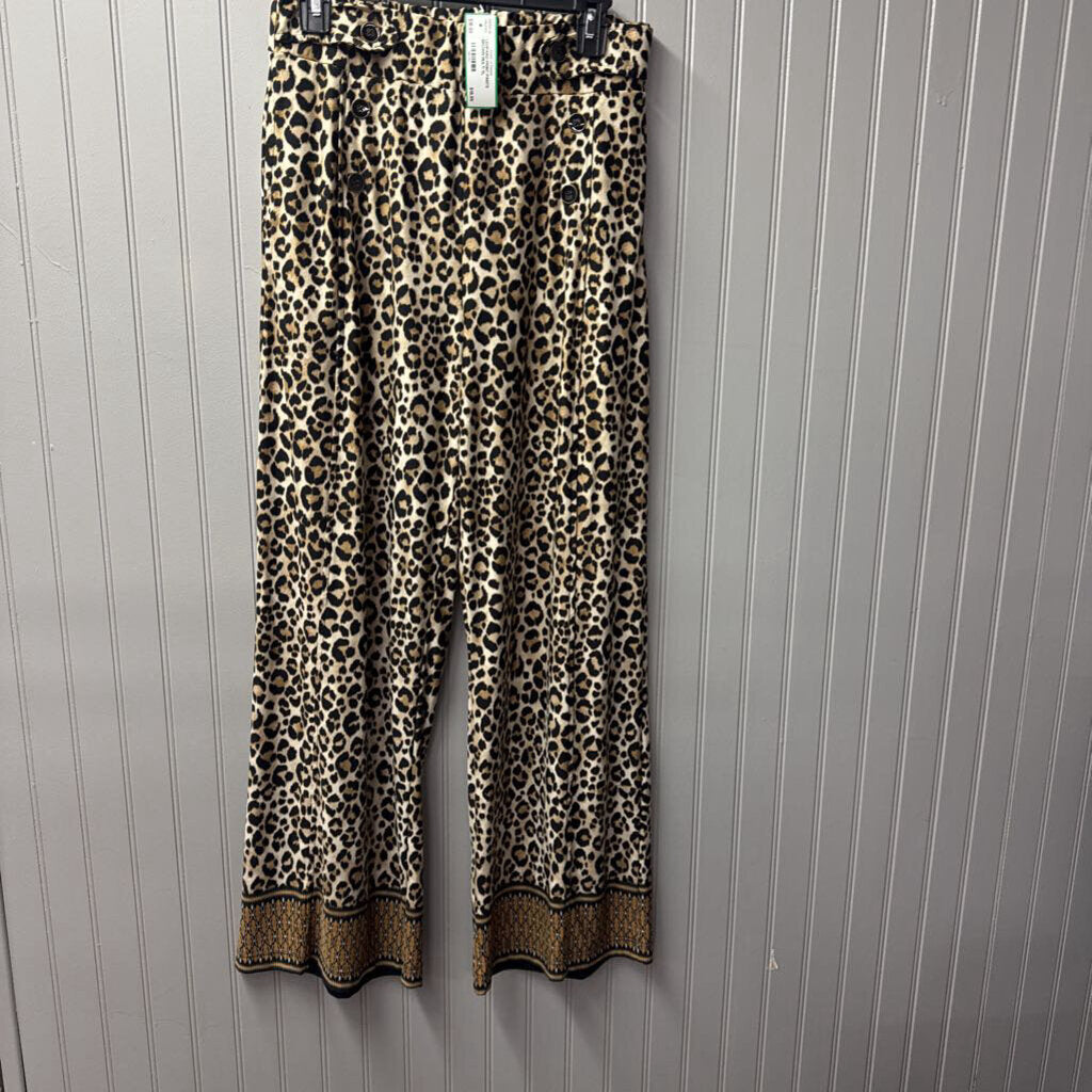 ROBERT LOUIS,LEOPARD PRINT PANTS,BROWN MULTI,XL