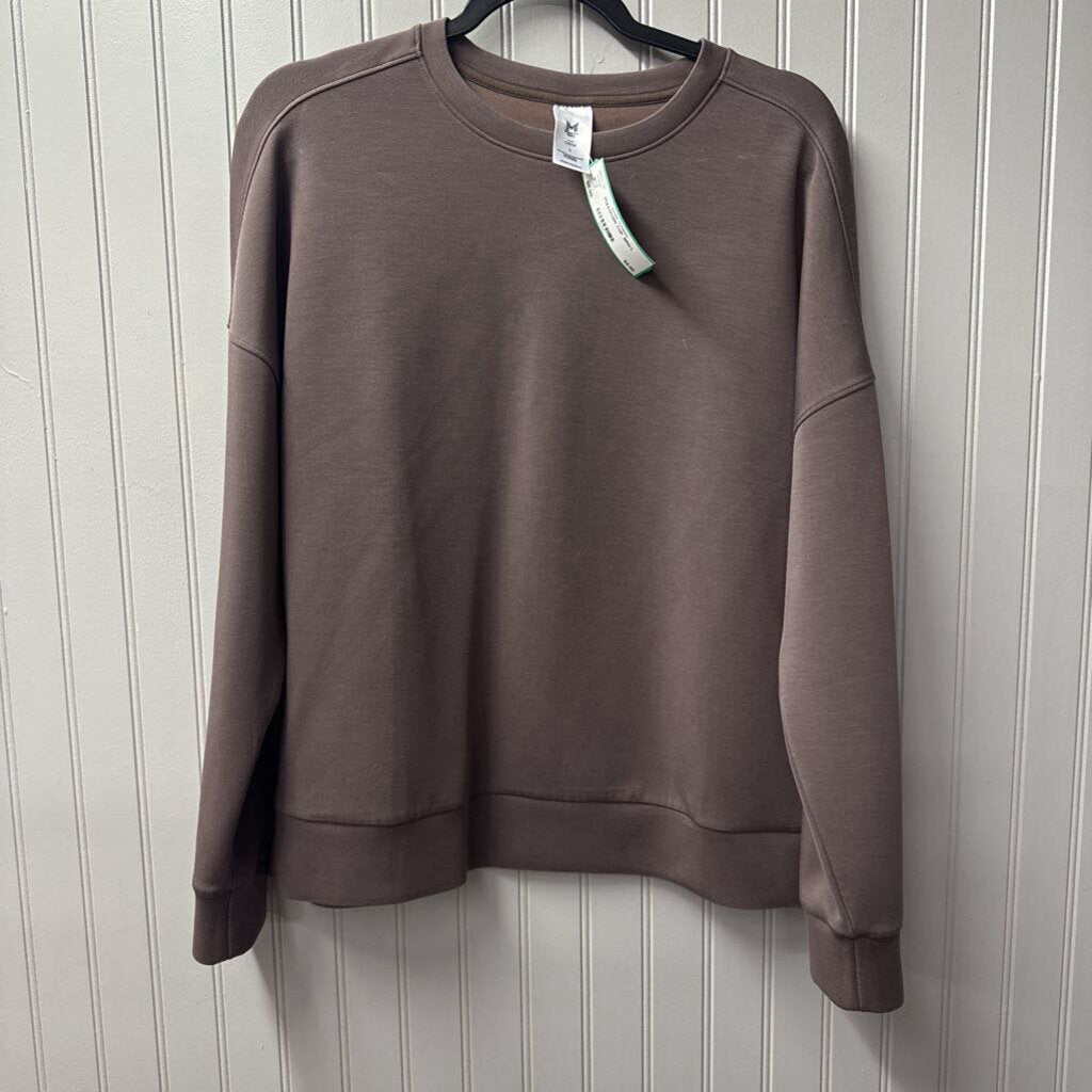 MEMBERS,PULLOVER TOP ,BRN,L