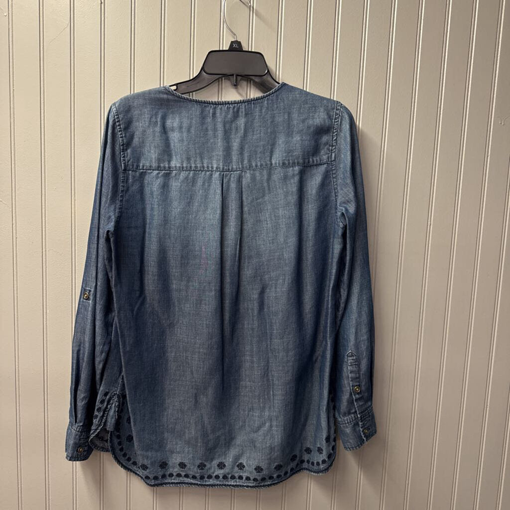VINTAGE AMERICA,DENIM BEAD TOP ,BLUE GOL,M