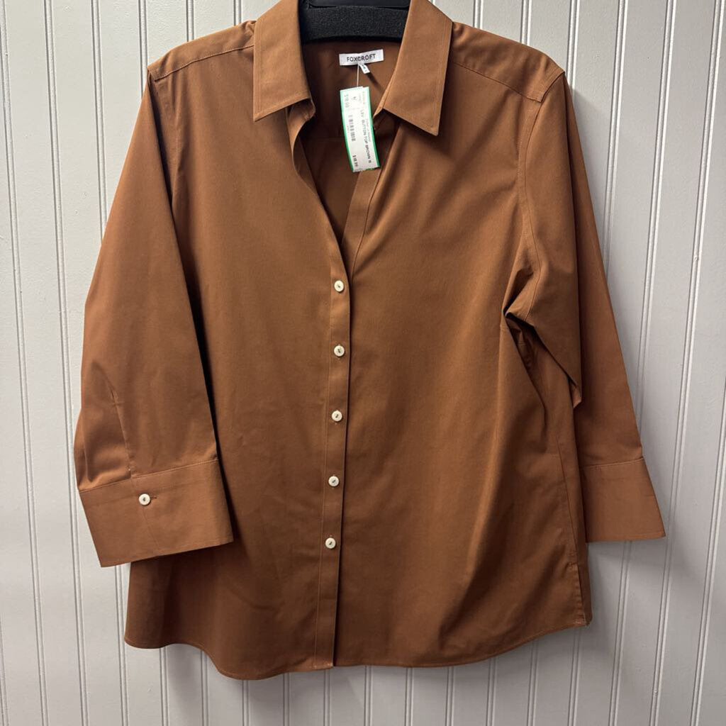 FOXCROFT,LSV BUTTON TOP,BROWN,16